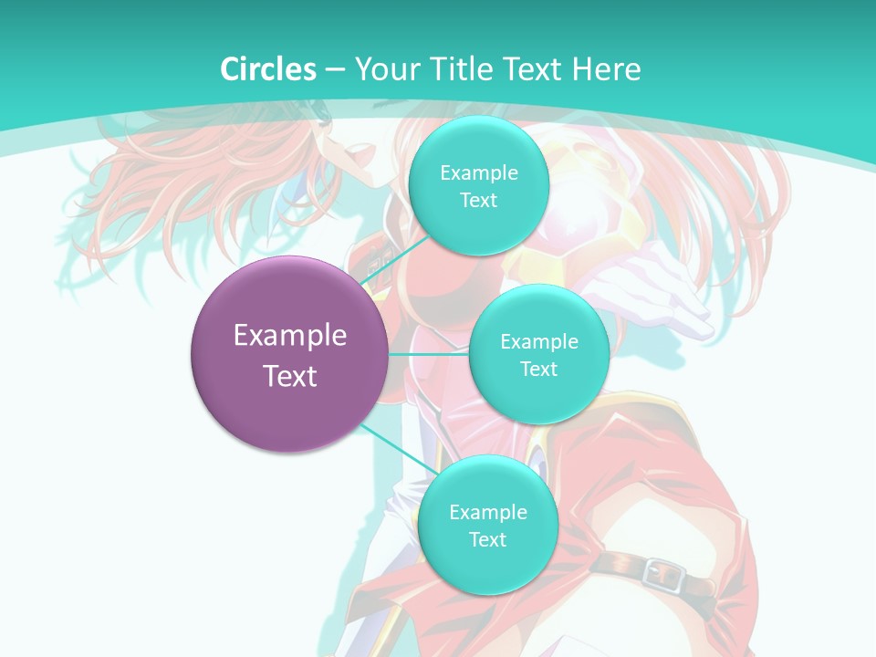 A Girl In A Red Dress With A Blue Background PowerPoint Template