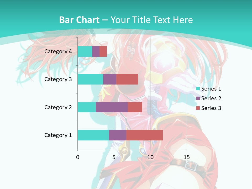 A Girl In A Red Dress With A Blue Background PowerPoint Template