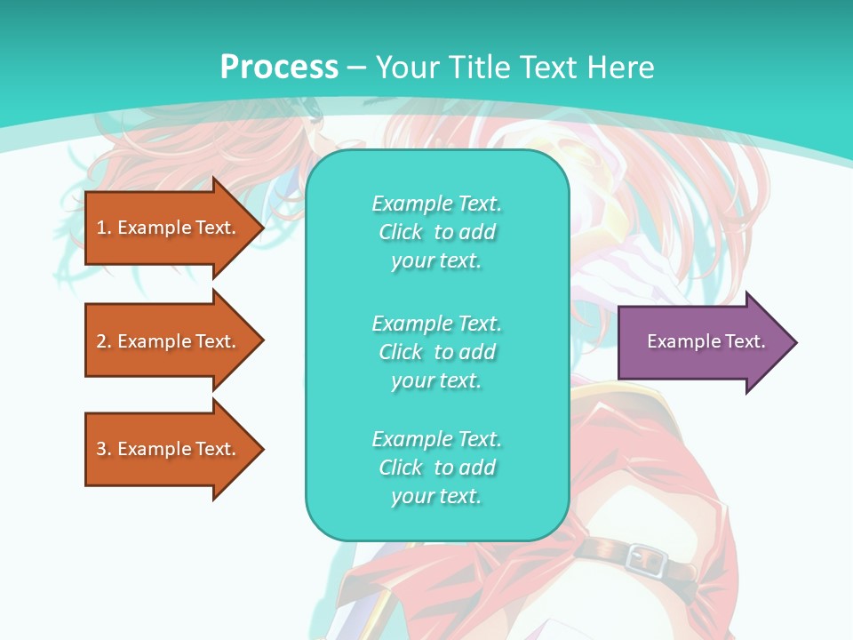 A Girl In A Red Dress With A Blue Background PowerPoint Template