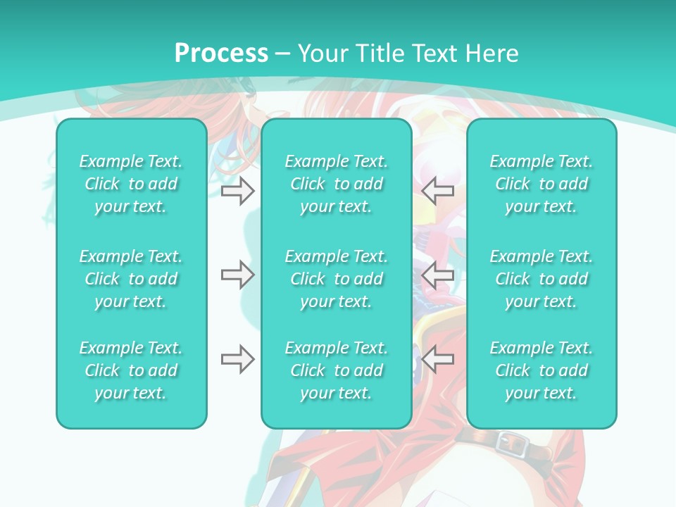 A Girl In A Red Dress With A Blue Background PowerPoint Template