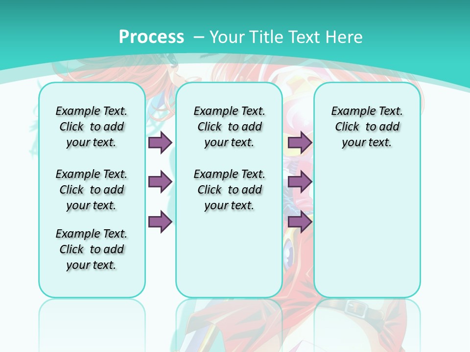 A Girl In A Red Dress With A Blue Background PowerPoint Template