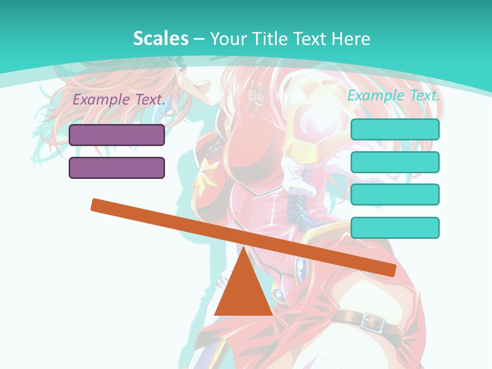 A Girl In A Red Dress With A Blue Background PowerPoint Template