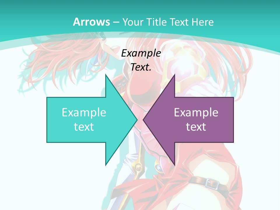 A Girl In A Red Dress With A Blue Background PowerPoint Template