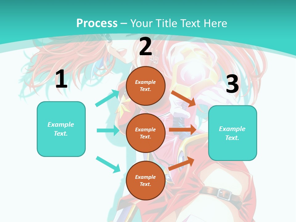 A Girl In A Red Dress With A Blue Background PowerPoint Template