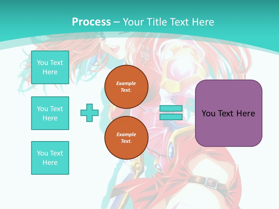 A Girl In A Red Dress With A Blue Background PowerPoint Template