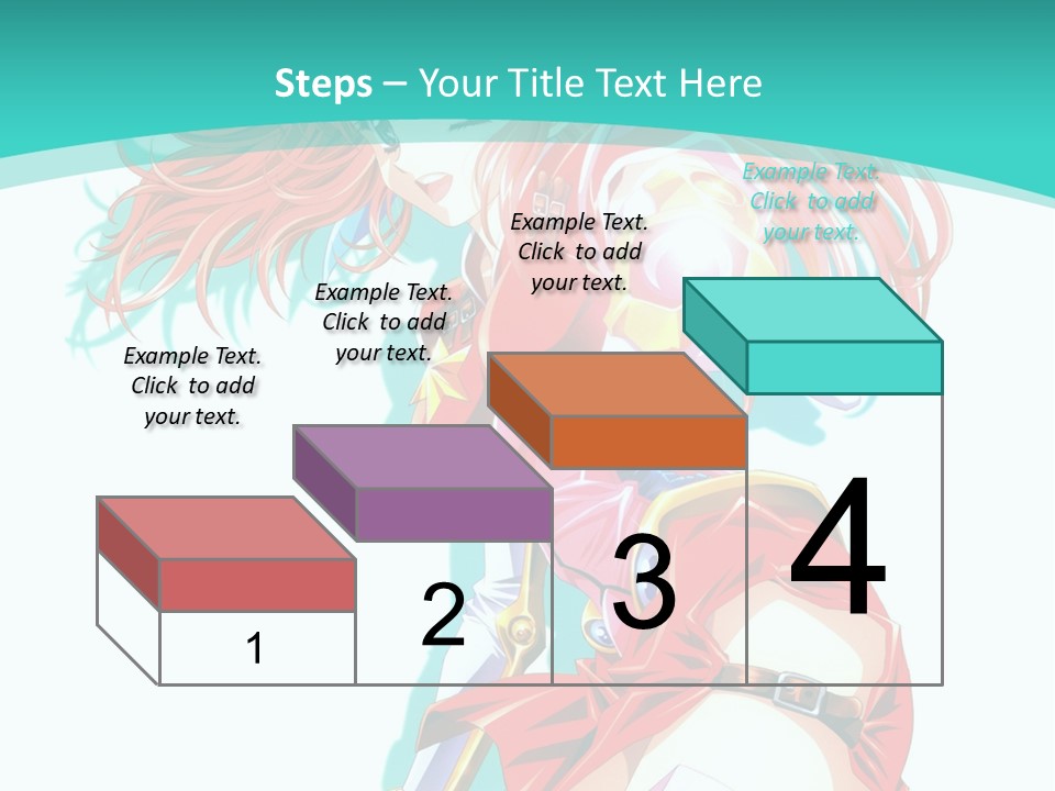 A Girl In A Red Dress With A Blue Background PowerPoint Template