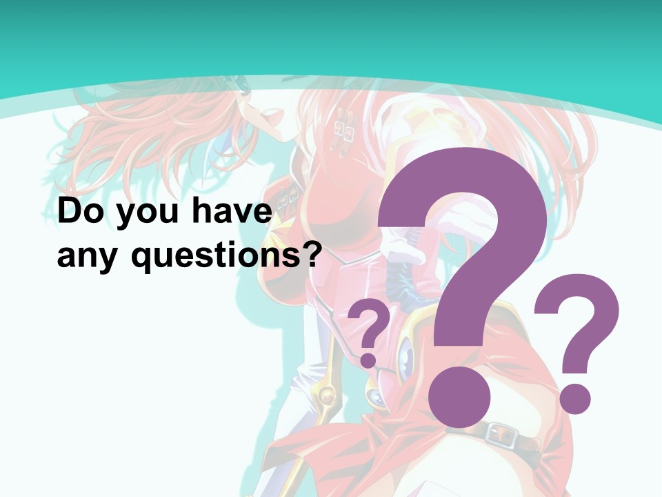 A Girl In A Red Dress With A Blue Background PowerPoint Template