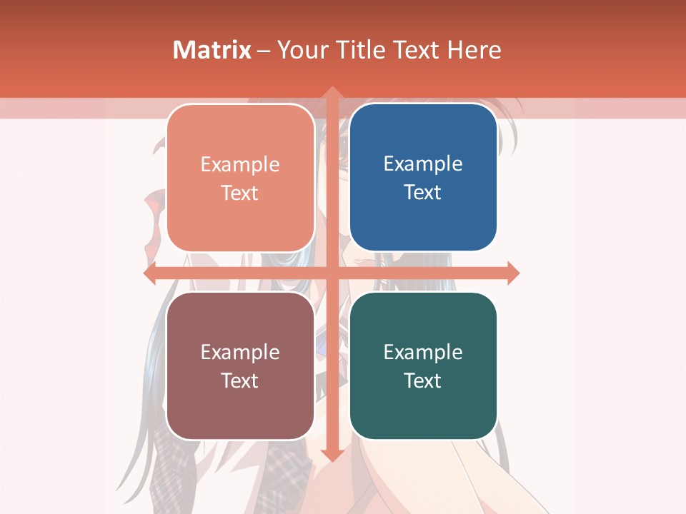 A Woman With Blue Hair Is Sitting Down PowerPoint Template