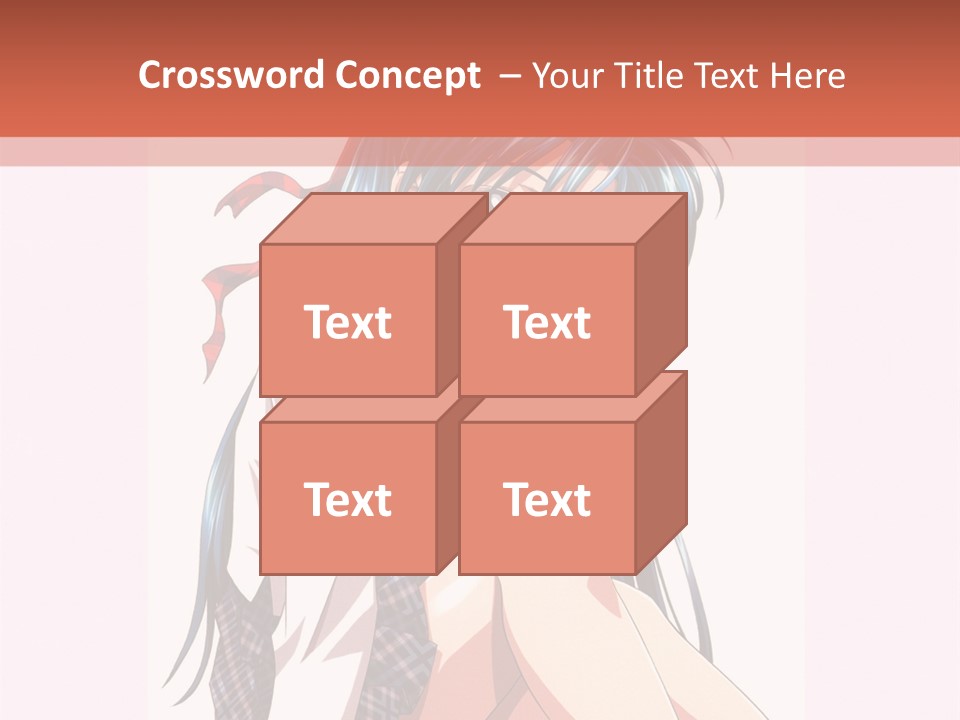 A Woman With Blue Hair Is Sitting Down PowerPoint Template