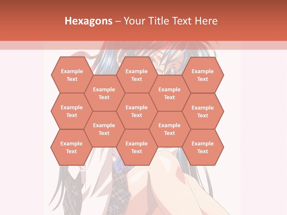 A Woman With Blue Hair Is Sitting Down PowerPoint Template