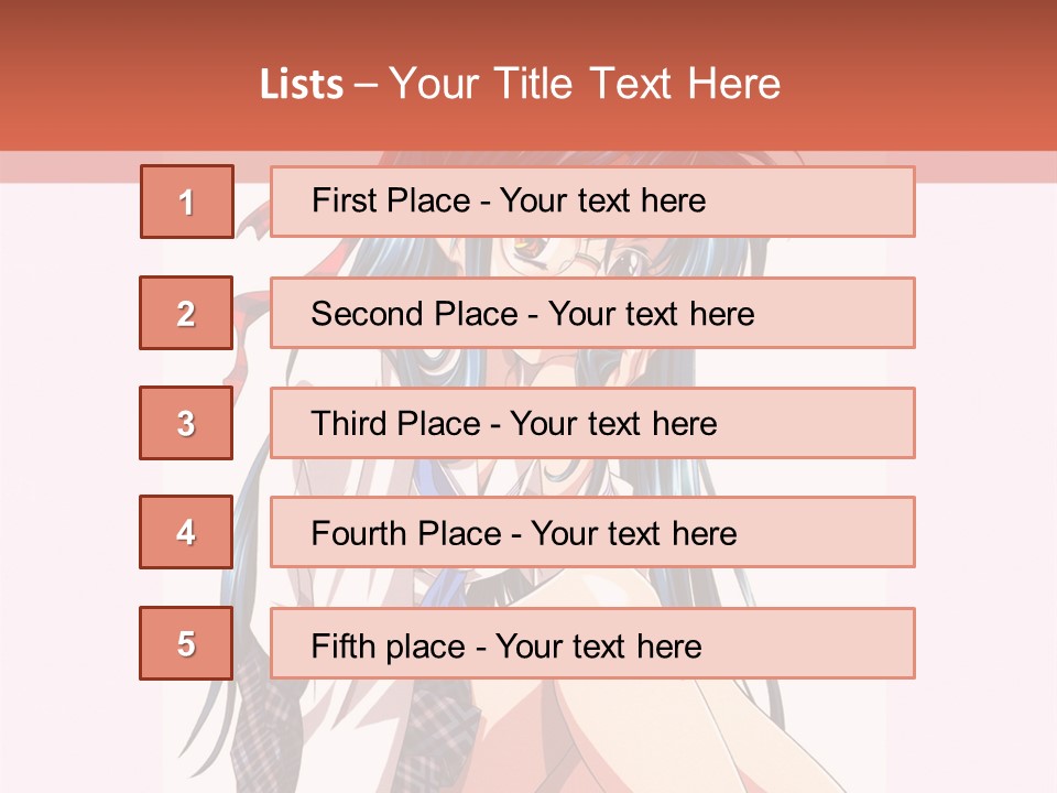 A Woman With Blue Hair Is Sitting Down PowerPoint Template