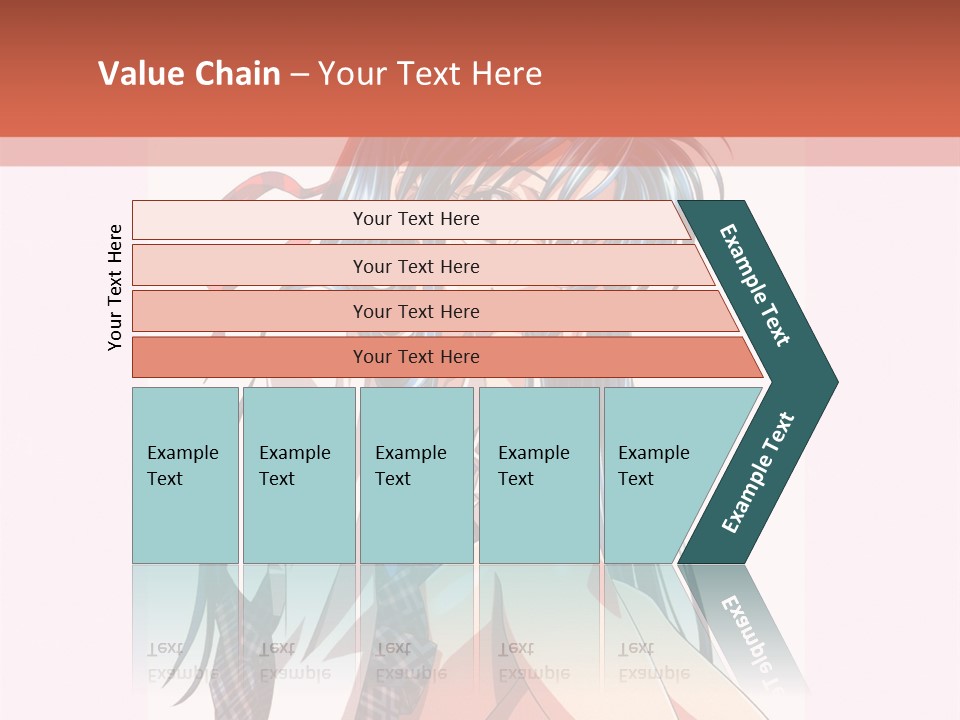 A Woman With Blue Hair Is Sitting Down PowerPoint Template