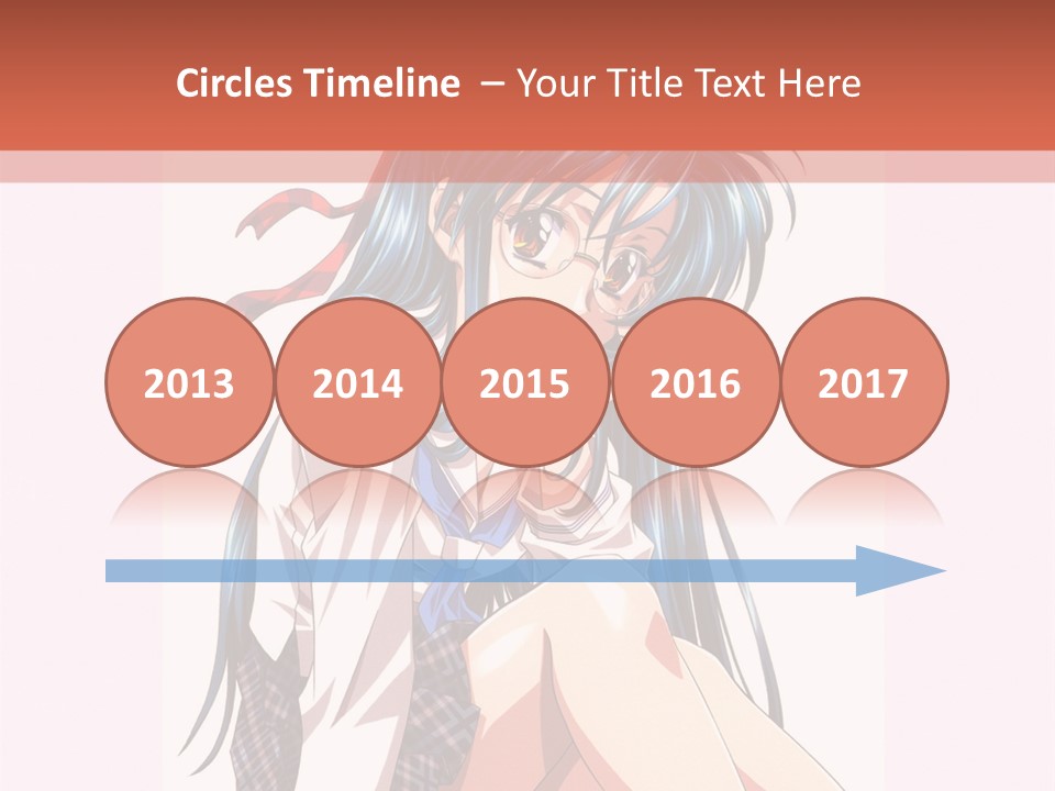 A Woman With Blue Hair Is Sitting Down PowerPoint Template