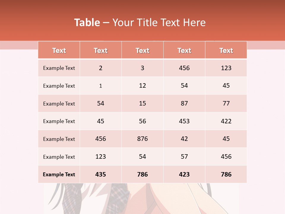 A Woman With Blue Hair Is Sitting Down PowerPoint Template