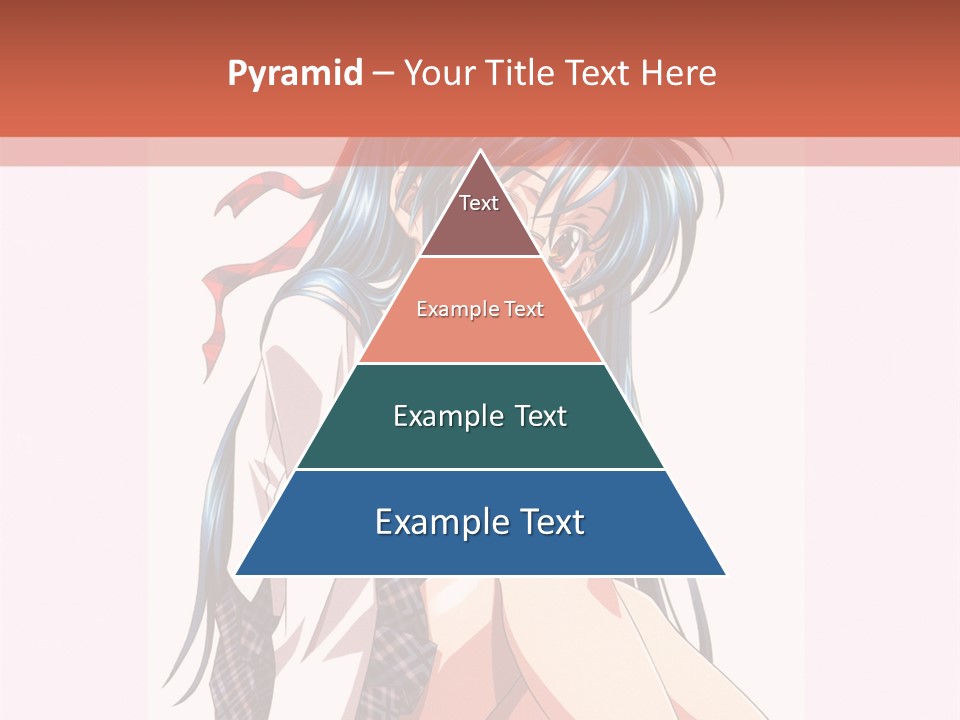 A Woman With Blue Hair Is Sitting Down PowerPoint Template