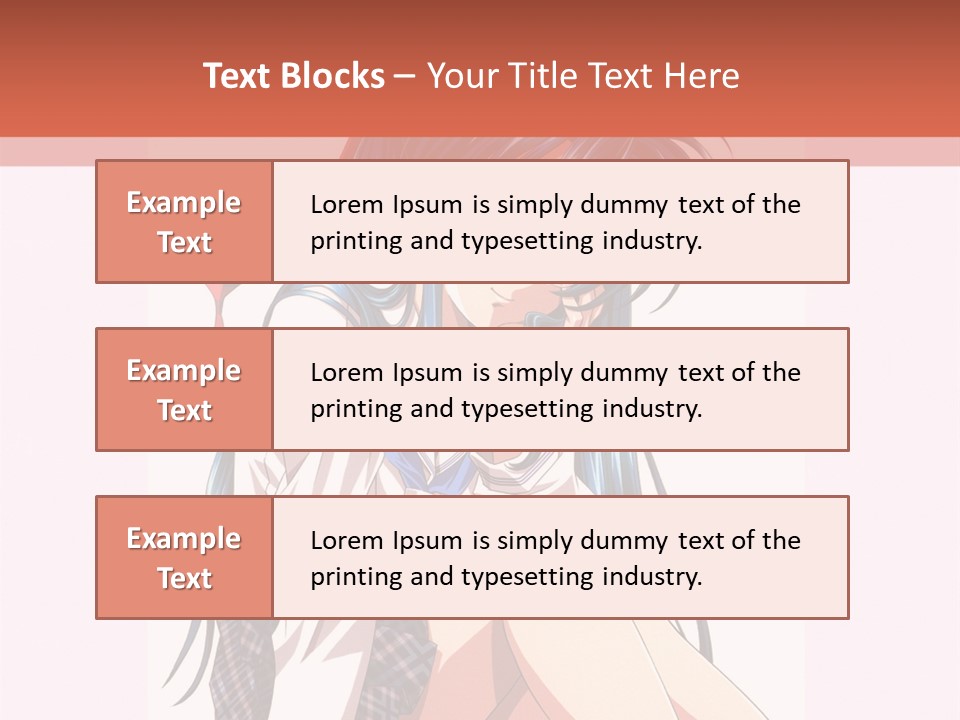 A Woman With Blue Hair Is Sitting Down PowerPoint Template