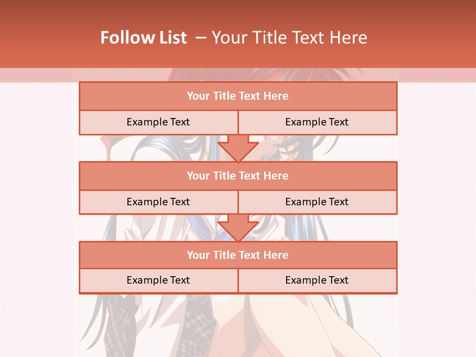 A Woman With Blue Hair Is Sitting Down PowerPoint Template