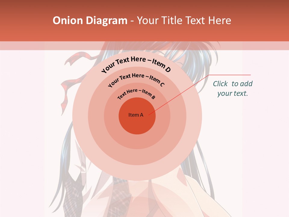 A Woman With Blue Hair Is Sitting Down PowerPoint Template