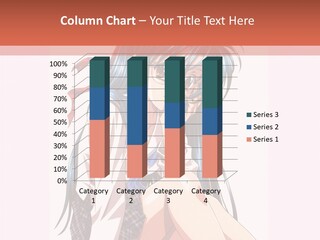 A Woman With Blue Hair Is Sitting Down PowerPoint Template