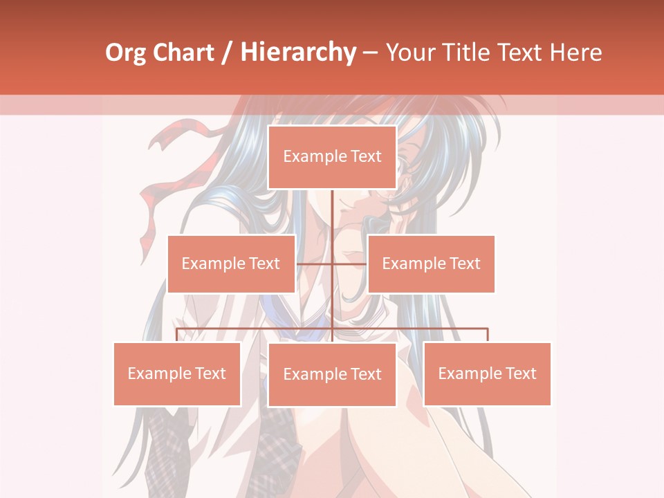 A Woman With Blue Hair Is Sitting Down PowerPoint Template