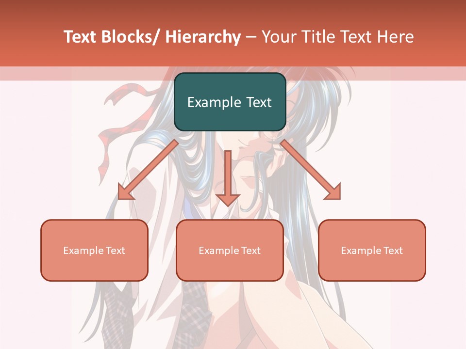 A Woman With Blue Hair Is Sitting Down PowerPoint Template