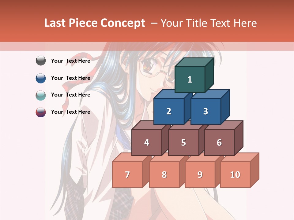 A Woman With Blue Hair Is Sitting Down PowerPoint Template