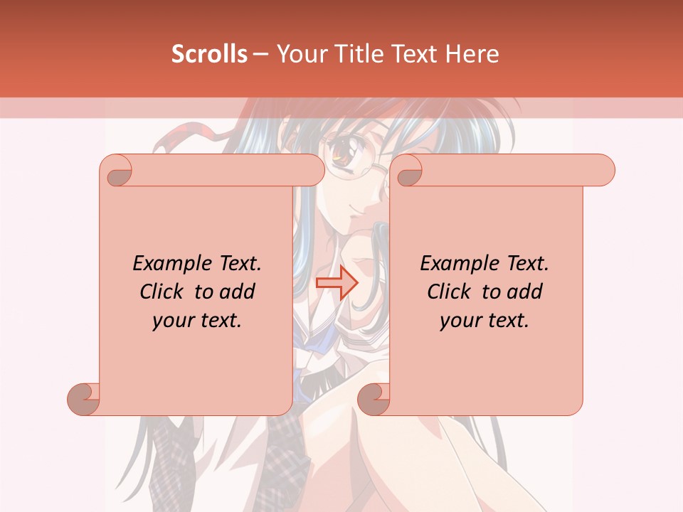 A Woman With Blue Hair Is Sitting Down PowerPoint Template