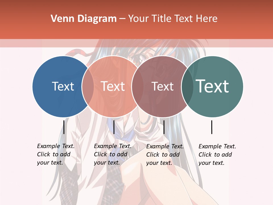 A Woman With Blue Hair Is Sitting Down PowerPoint Template