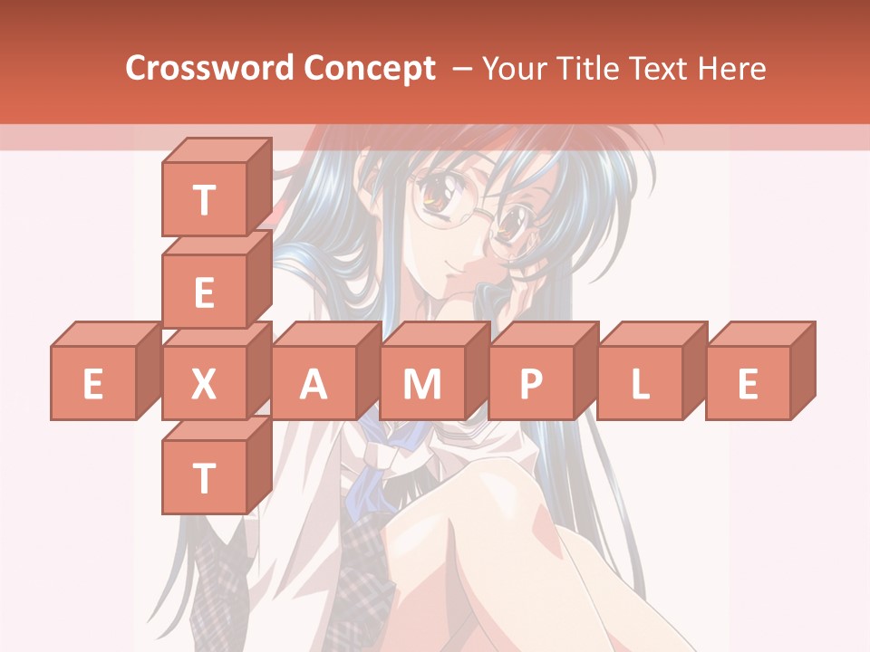 A Woman With Blue Hair Is Sitting Down PowerPoint Template