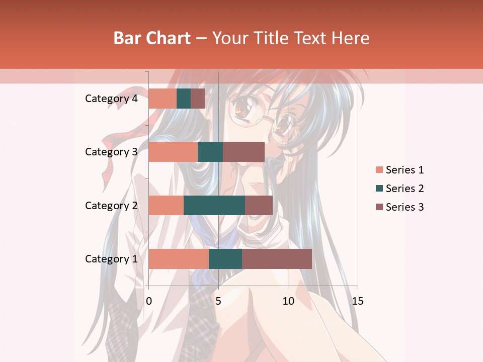 A Woman With Blue Hair Is Sitting Down PowerPoint Template