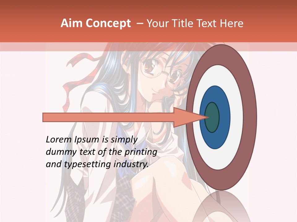 A Woman With Blue Hair Is Sitting Down PowerPoint Template