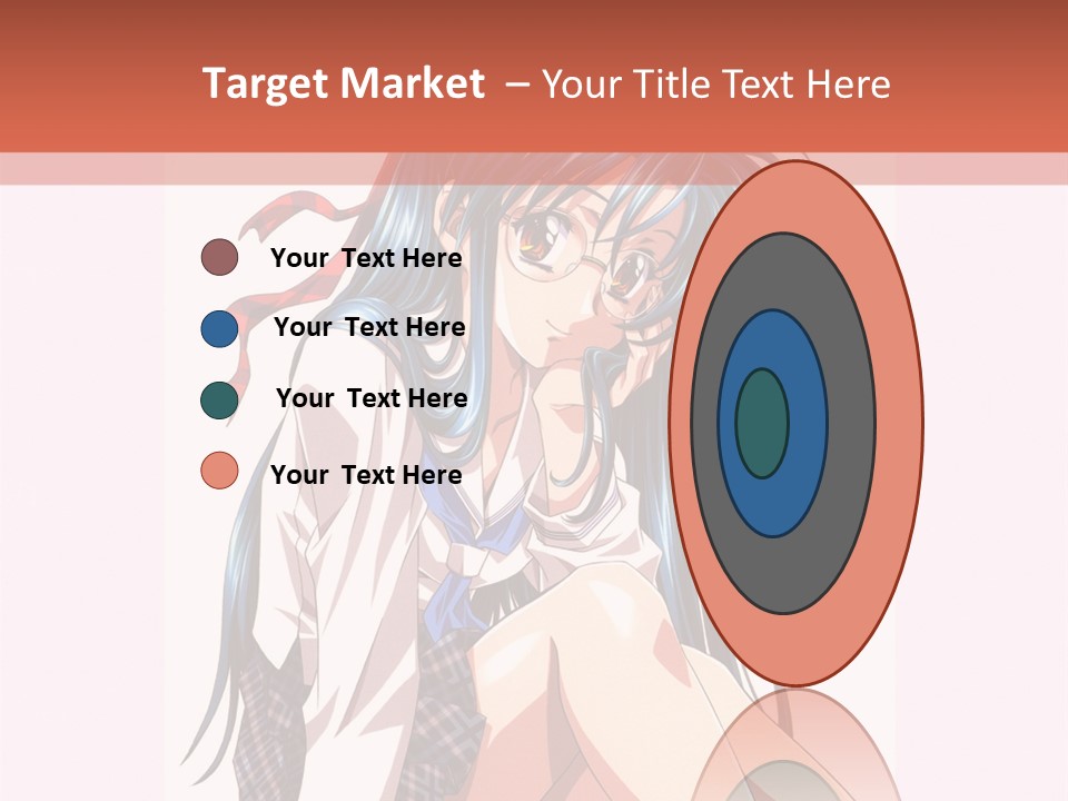 A Woman With Blue Hair Is Sitting Down PowerPoint Template