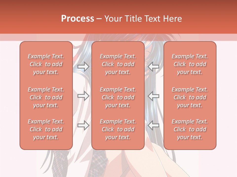 A Woman With Blue Hair Is Sitting Down PowerPoint Template