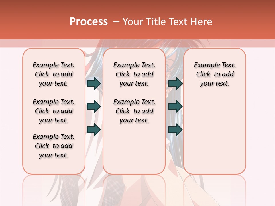 A Woman With Blue Hair Is Sitting Down PowerPoint Template