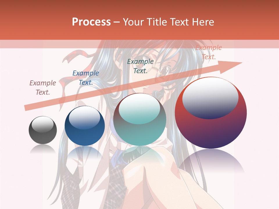 A Woman With Blue Hair Is Sitting Down PowerPoint Template