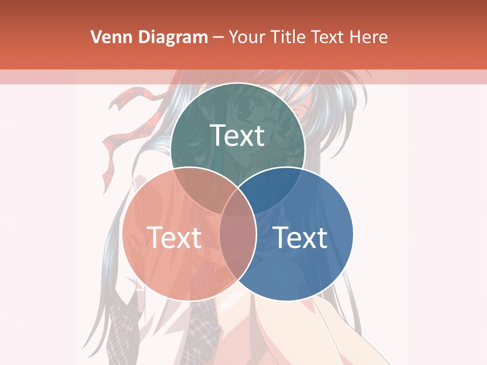 A Woman With Blue Hair Is Sitting Down PowerPoint Template