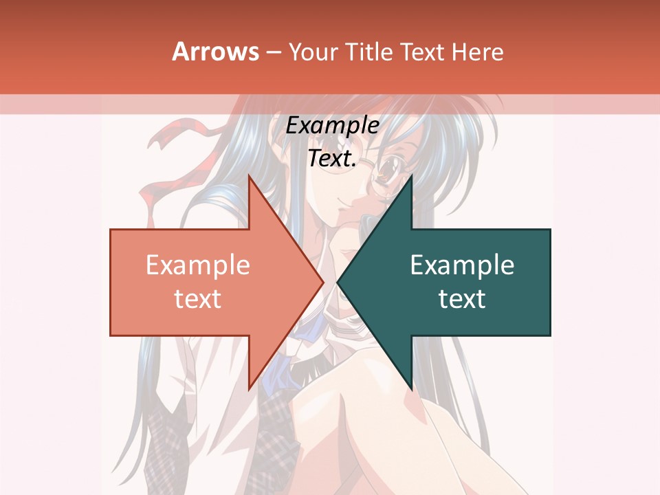 A Woman With Blue Hair Is Sitting Down PowerPoint Template