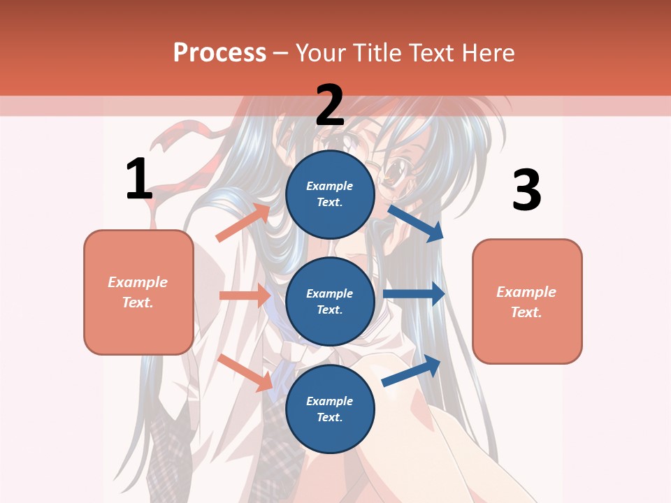 A Woman With Blue Hair Is Sitting Down PowerPoint Template