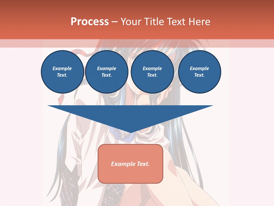 A Woman With Blue Hair Is Sitting Down PowerPoint Template