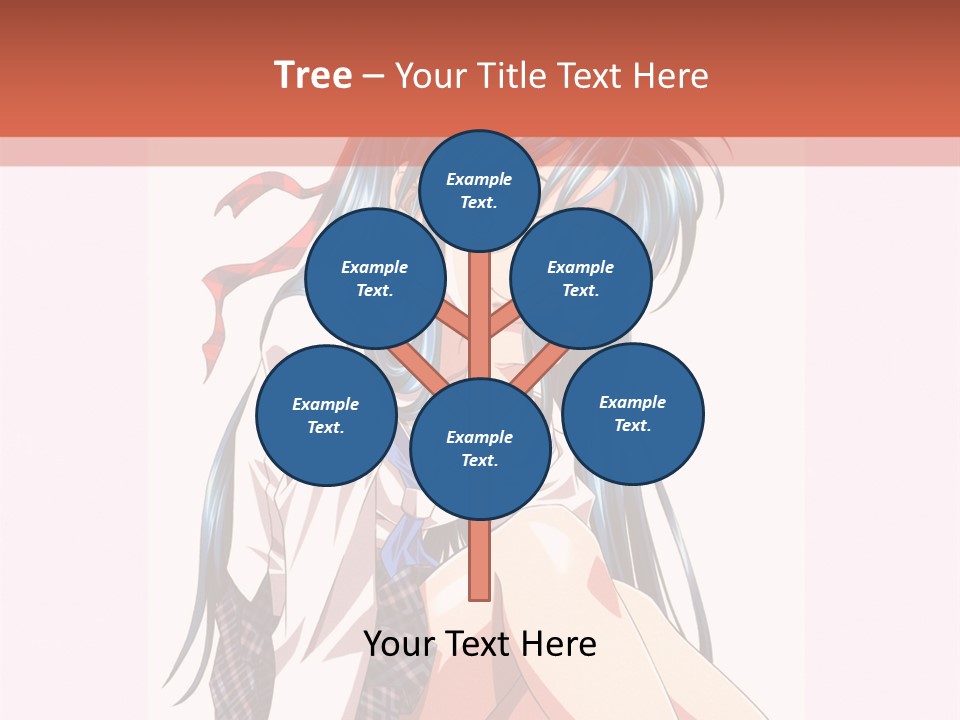 A Woman With Blue Hair Is Sitting Down PowerPoint Template