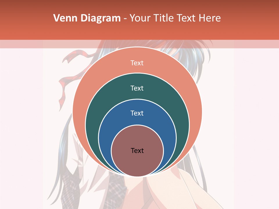 A Woman With Blue Hair Is Sitting Down PowerPoint Template