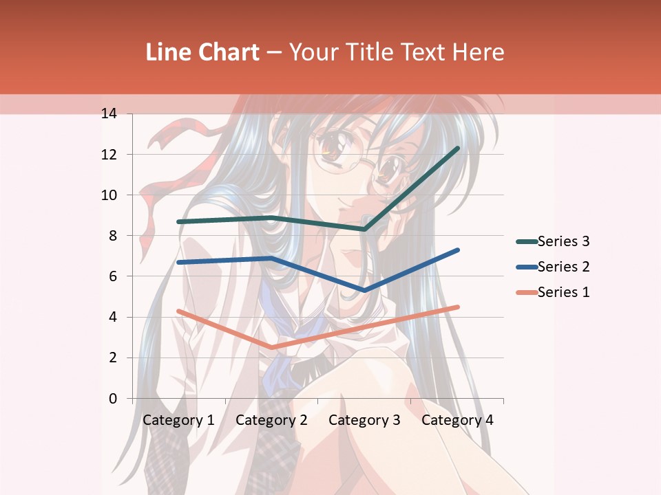 A Woman With Blue Hair Is Sitting Down PowerPoint Template