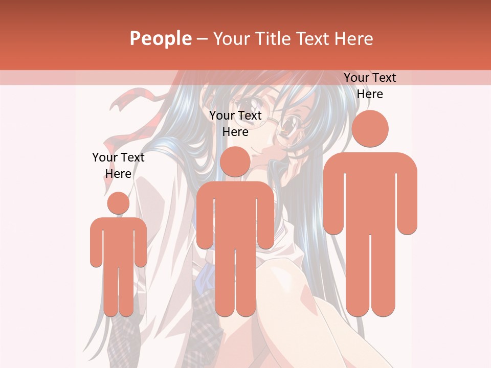 A Woman With Blue Hair Is Sitting Down PowerPoint Template