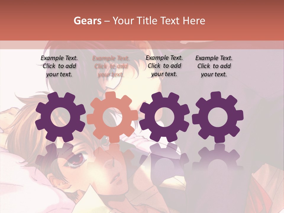 A Couple Of People Laying On Top Of A Bed PowerPoint Template