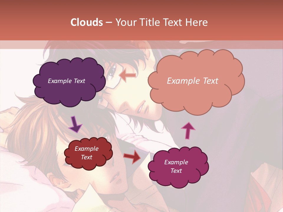 A Couple Of People Laying On Top Of A Bed PowerPoint Template