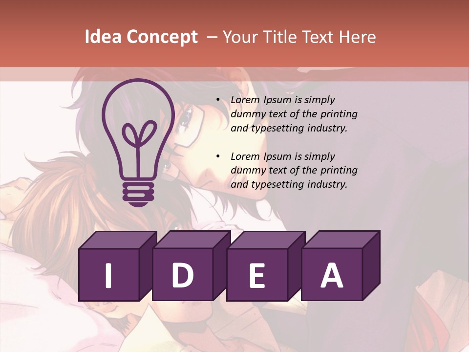 A Couple Of People Laying On Top Of A Bed PowerPoint Template