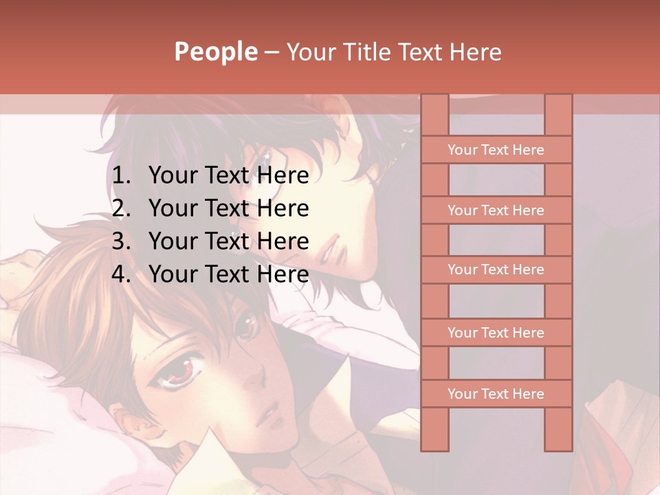 A Couple Of People Laying On Top Of A Bed PowerPoint Template