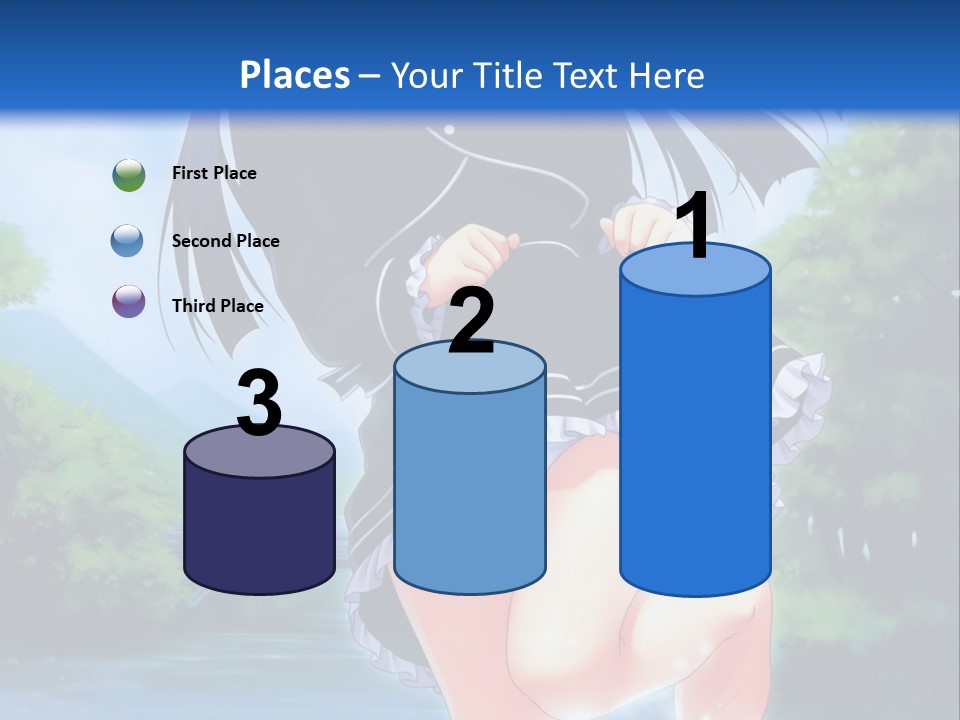 A Girl In A Black Dress Is Running In The Water PowerPoint Template