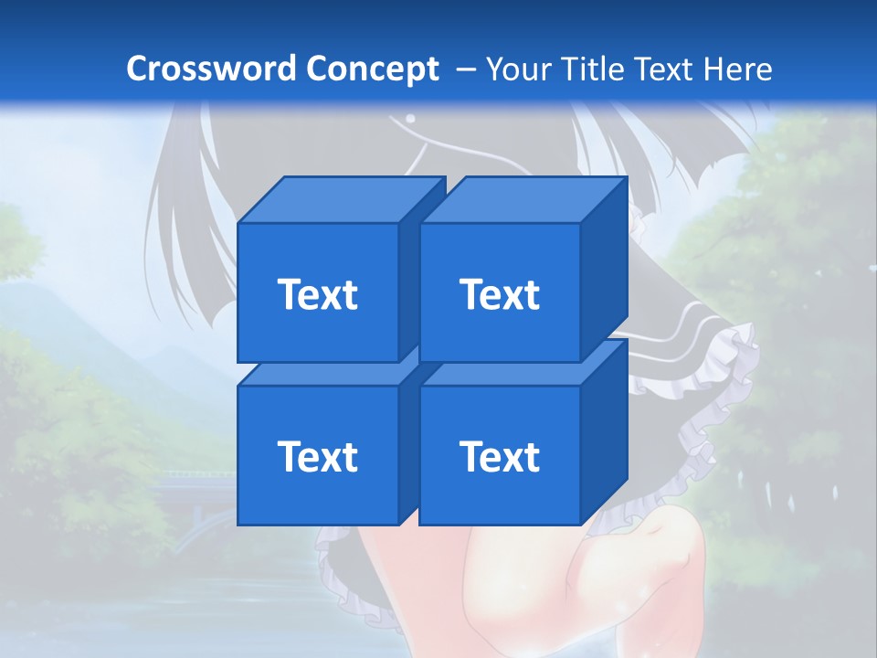 A Girl In A Black Dress Is Running In The Water PowerPoint Template