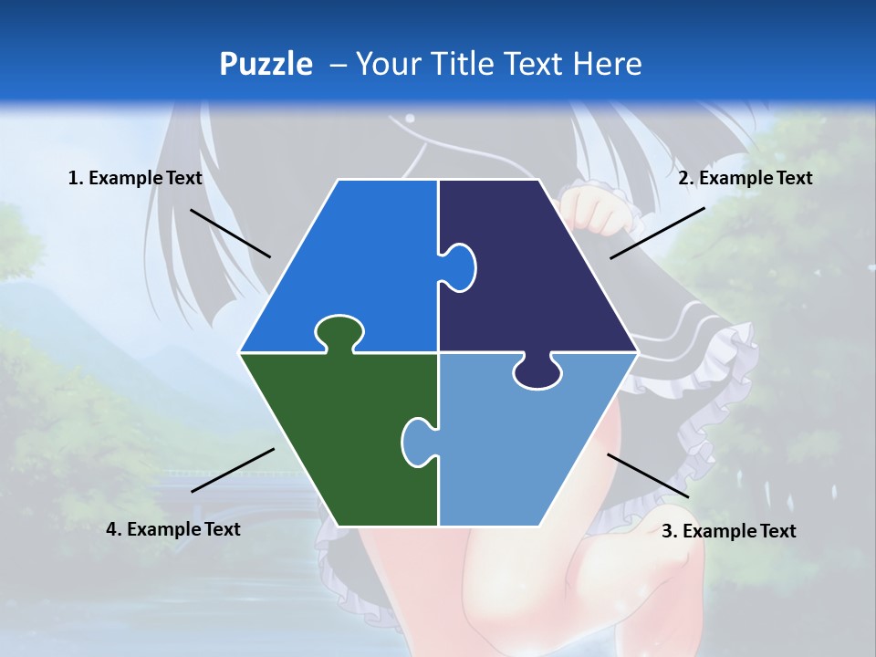 A Girl In A Black Dress Is Running In The Water PowerPoint Template